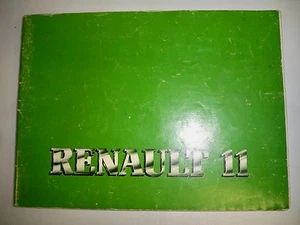 RENAULT 11 GTX TXE TD TL GTS TSE - Notice d'emploi (carnet conduite entretien) - Imagen 1 de 1