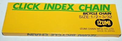 Izumi Click Index Bike Chain 1/2x3/32" 116 Links Black CIC-800N Free USA Shipper - Image 1 of 4