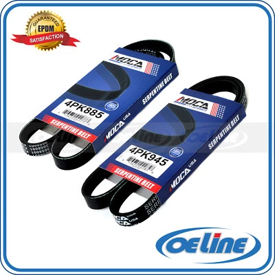 Juego de correas serpentinas para 94-05 Mazda Miata MX-5 4PK885 4PK945 1,8 L alternador de aire Foto 1 de 4