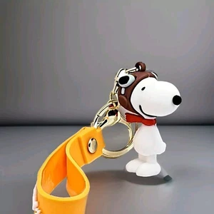 Peanuts Snoopy Flying Ace Acrilico 3D Portachiavi Zaino Clip-on Nuovo - Foto 1 di 3