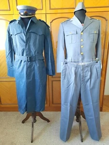 Vintage Yugoslavian Police Uniform Blouse Pants Raincoat Titovka Cap Yugoslavia - Picture 1 of 24