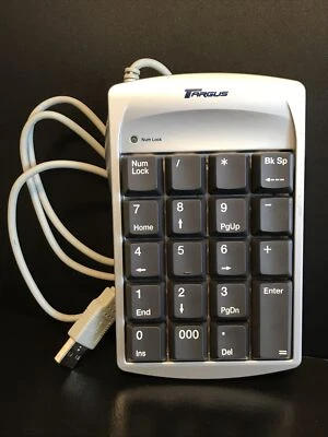 USB Numeric Key Pad, Accounting TARGUS Model PAUK10U, Backspace Key, NUM Lock - Image 1 of 4