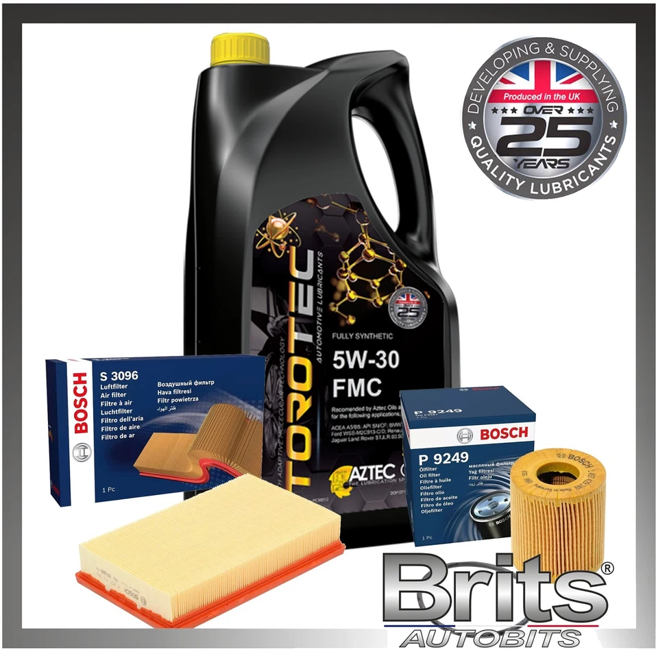 SERVICE KIT for VOLVO V50 (MW) 2.0 D - BOSCH AIR OIL FILTERS & OIL (2004-2007) - Image 1 of 4