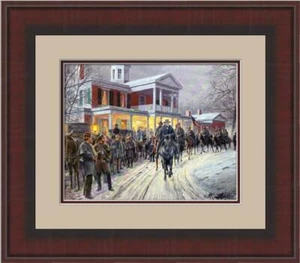 Mort Kunstler Bürgerkrieg Druck Frohe Weihnachten General Lee individuell gerahmt - Bild 1 von 2