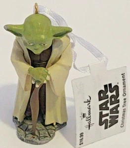 STAR WARS Hallmark YODA Adorno de Navidad Disney Lucas Películas Maestro Jedi Nuevo con etiquetas - Imagen 1 de 10
