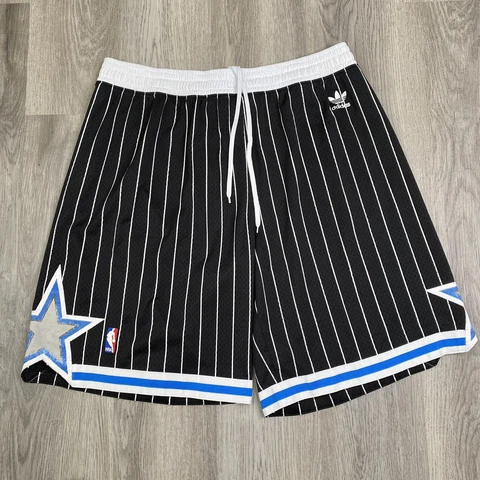 ADIDAS Vintage NBA Orlando Magic Shorts Black Stripe Men’s 3XL Swingman 11” Cover