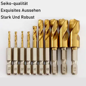 1.5-13mm Handhaben Bohrer Mit 1/4" Sechskantschaft Hss Spiralbohrer Bitaufnahme - Bild 1 von 40