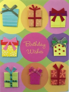 Papyrus- Birthday- 3D Handmade- Presents- Fabric, Ribbon, Gems - Picture 1 of 2