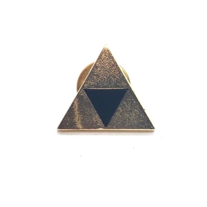 Dreieckiges Emblem dunkle Mitte Pin geometrisch Gamer Symbol Revers Akzent Retro Vintage - Bild 1 von 3