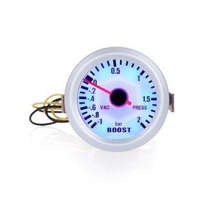 Turbo Boost Vacuum Press Gauge Meter For Auto Car 2 52Mm -1~2Bar Blue Led Lig UK - Picture 1 of 7