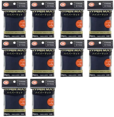 Barrera de tarjeta KMC Hyper Mat negra 64 piezas x 10 tamaño estándar 66 x 91 mm Japón Foto 1 de 2