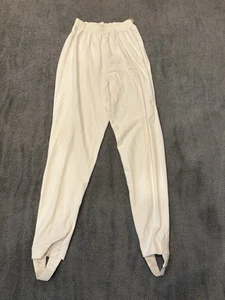 Vintage EDDIE BAUER Baumwolle Gr. Small Ski Elasthan Weiß Steigbügel Hose Neu - Bild 1 von 6