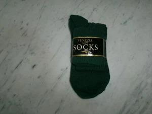 Calcetines NOS Vintage Venezia Para Mujer Puño Girado Talla 10-12 Verde EE. UU. - Imagen 1 de 2