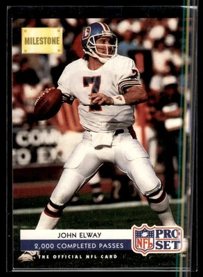 1992 Pro Set Milestone John Elway Denver Broncos #25 - Image 1 of 2
