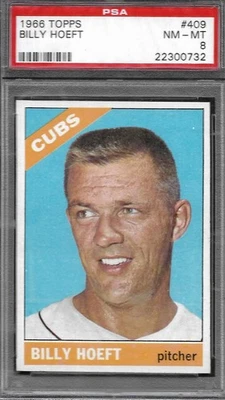 1966 TOPPS BASEBALL #409 BILLY HOEFT PSA 8 - Image 1 of 2