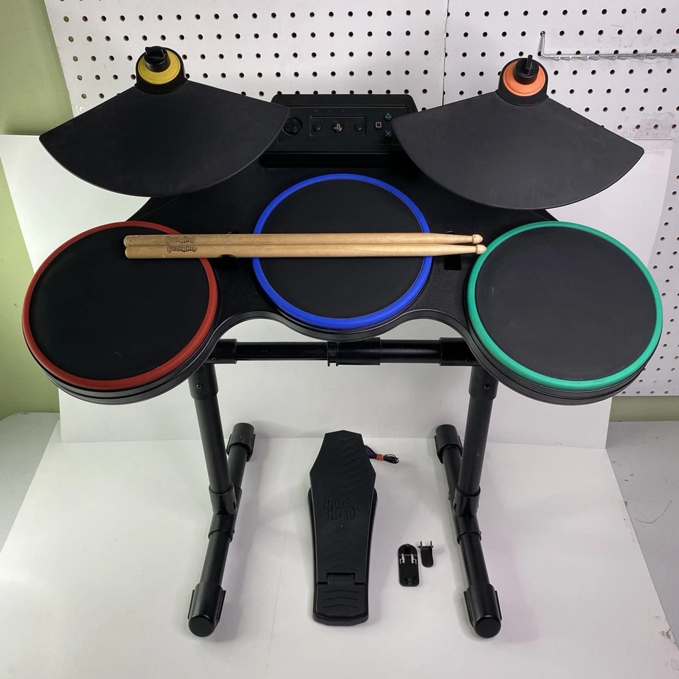Guitar Hero Redoctane Sony PS3 wireless drum set 95481.805 With Pedal No Dungle - Image 1 of 4