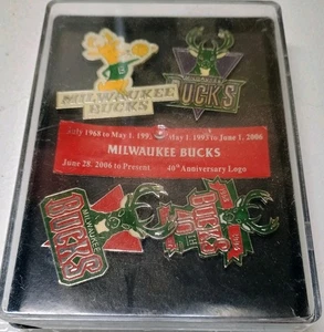 NBA Milwaukee Bucks 40th Anniversary Collectible Basketball Pin Set! - Picture 1 of 1
