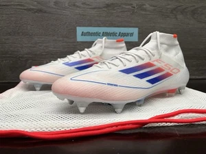 Adidas F50 Elite Mid SG Soccer Cleats White Blue Red Womens 12 / Mens 11 IH3152 - Picture 1 of 11