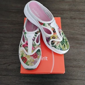 Easy Spirit Waterfall Women's size 8 M Multicolor Floral White Mule Clog Slip In - Picture 1 of 22