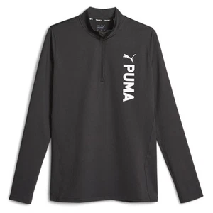 Pullover Puma Fit grabado cuarto cremallera para hombre negro informal 52382201 - Imagen 1 de 2
