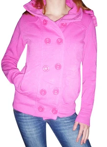 Kapuzenjacke Fleecejacke Sweatjacke Kaputze Jacke Pink Schwarz S M L XL XXL NEU - Bild 1 von 9