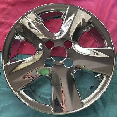 Cubierta de rueda cromada de 15" tapacubos cubierta de rueda para Toyota Yaris 2006 2007 2008 5 radios Foto 1 de 4