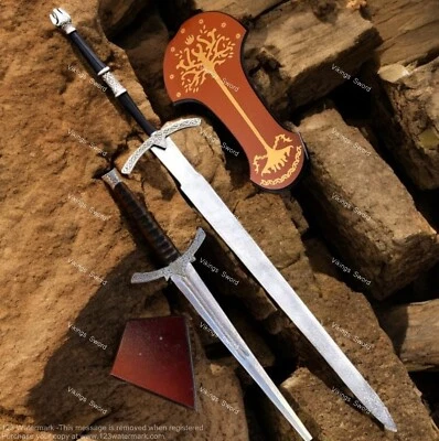 LOTR Espada Rei Bruxo e Adaga Nazgul Morgul Hobbit Espectro Anel Angmar com Placas - Imagem 1 de 3