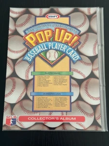Tarjeta de jugador de béisbol Kraft Pop Up 1993 álbum sin usar (sin tarjetas) - Imagen 1 de 2