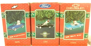 Enesco Ornaments 57 Heaven Bel Air Ford Thunderbird T-Bird 1965 Corvette NIB - Picture 1 of 4
