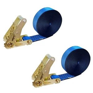USA 2 Pack 2" x 20' Utility Heavy Duty Motorcycle Endless Ratchet Tie Down Strap - Picture 1 of 8