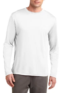 Mens Long Sleeve T-Shirt Base Layer Moisture Wicking Workout Dri-Fit XS-4XL NEW - Picture 1 of 13