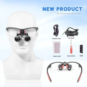 3.5X420mm Flexible Headband Dental Loupes Surgical Magnifying Glass Cloth Bag - Picture 1 of 12