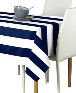 Mantel exclusivo a rayas Cabana azul marino y blanco tamaños surtidos - Imagen 1 de 1