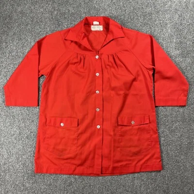 DE COLECCIÓN 60s 70s Jack Salkin Enfermera Uniforme Camisa Vestido Calzoncillo Mujeres Pequeño Rojo Foto 1 de 4