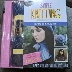 Simple Knitting Learn to Knit Kit Instructions for 4 Projects NEW - Picture 1 of 2