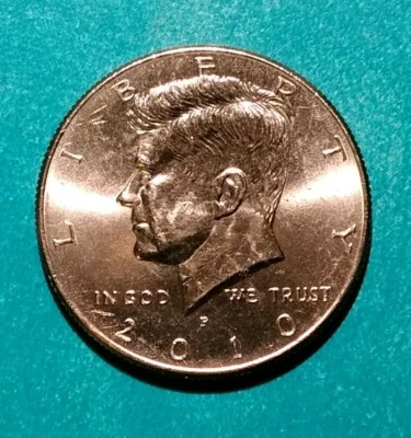 2010-P JOHN F KENNEDY HALF DOLLAR COIN USA AMERICA FIFTY CENTS PHILADELPHIA MM1 - Image 1 of 2