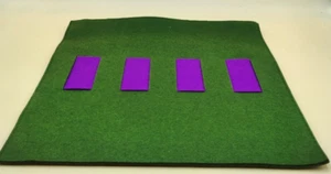 Kissen Bezug Hey Sign Wollfilz  40 x 40 cm Wolle Filz Lila grün - Bild 1 von 3