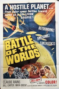 Battle of the Worlds Original one sheet 1sh 1963 Claude Rains - Picture 1 of 1
