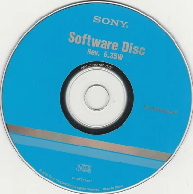 Software Disc CD-Rom Disc Rev. 6.35W by Sony for WINDOWS ~ 2005 - Image 1 of 2