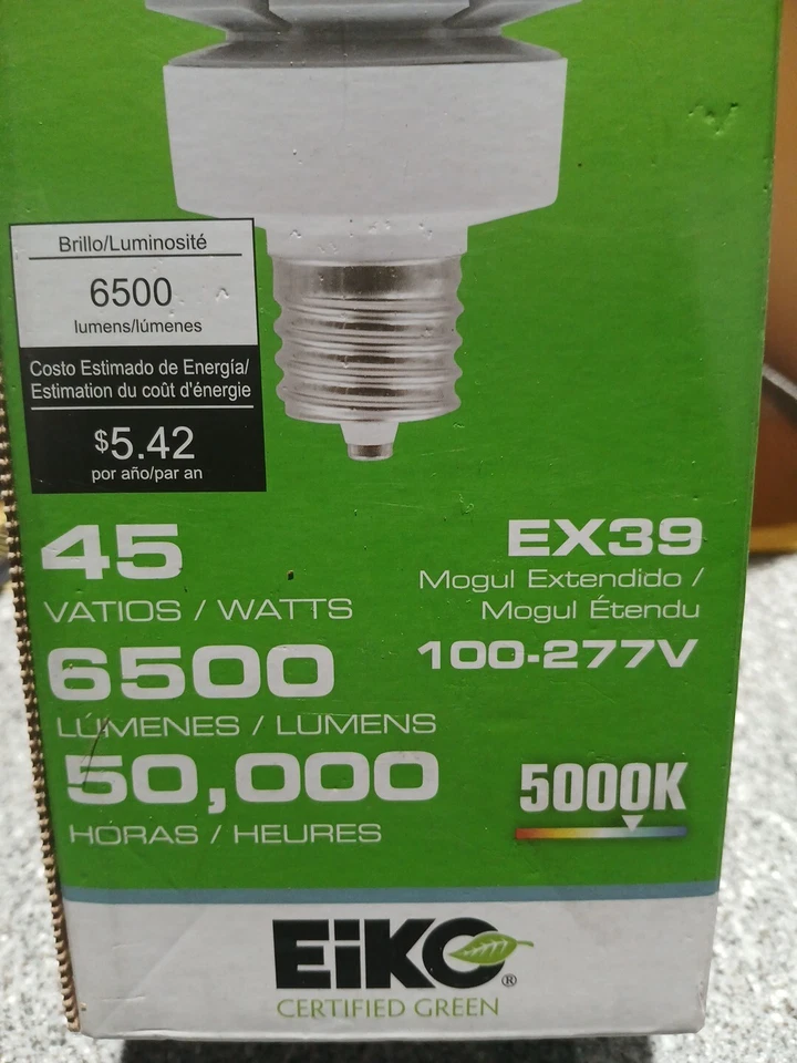Eiko LED45WPT50KMOG-G8 45 Watt LED EX39Replacement 65k Lumens Lamp NEW IN BOX  - Image 1 of 4