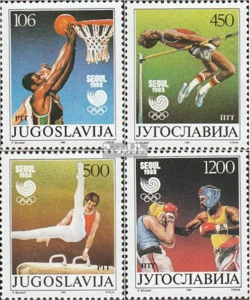 Yugoslavia 2267-2270 (edición completa) sin montar como nuevo/nunca articulado 1988 Olympic Foto 1 de 1
