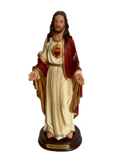 Sagrado Corazon De Jesus 8" Harzstatue Figur Heiliges Herz Jesu - Bild 1 von 5