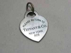 ...Tiffany & Co...Sterling Silver Return To Tiffany Heart Pendant... - Picture 1 of 7