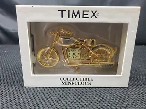 NEW Vintage Timex Collectible Mini-Clock Motorcycle Harley Figure Clock - Picture 1 of 4