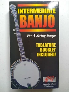 Intermediate Banjo VHS & tablature booklet! 5 string banjo 1999 S.M.P. video - Picture 1 of 2