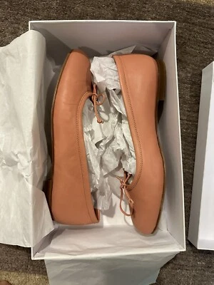 Ballet plano de cuero rosa Manolo Blahnik Veralli 38,5 ligeramente usado Foto 1 de 4