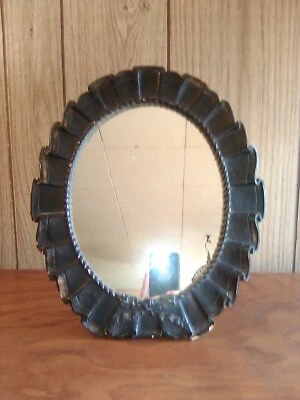 Espejo tocador antiguo ovalado de madera siroco tocador tocador escritorio baño decoración del hogar Foto 1 de 4