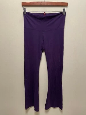 Leggings vintage para mujer medianos morados plegables pierna acampanada tiro bajo grunge Y2K Foto 1 de 4