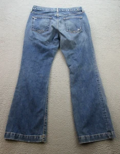 Y2K Flare Leg Trouser Blue Denim Jeans Size 8 (28x28) GAP USA Made Low Rise - Picture 1 of 9