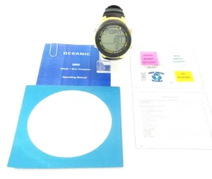 Oceanic Geo Wrist Watch Scuba Diving Computer Air & Nitrox Yellow Black #3981 - Picture 1 of 10